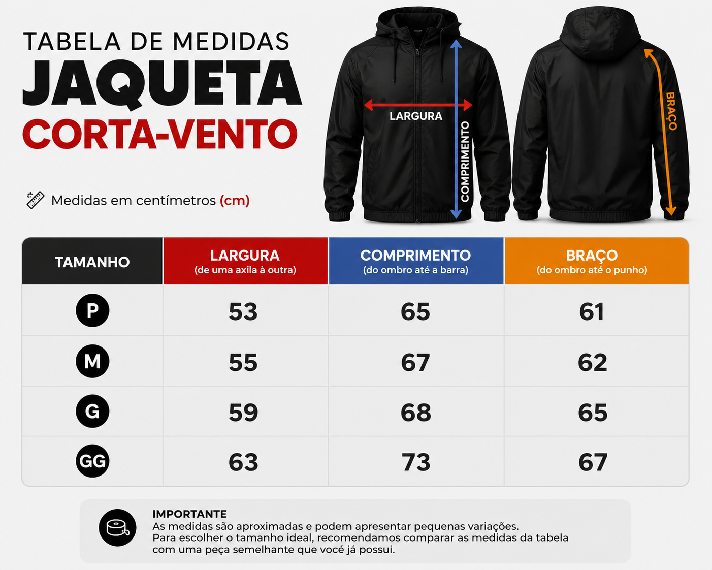 Jaqueta Corta Vento Lisa da ALMEIDA BUENO